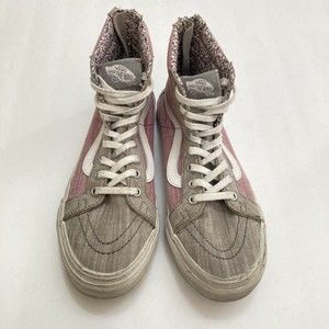 VANS Women’s  SK8-HI Slim Zip  Skate Shoes Size 6 Pink Gray